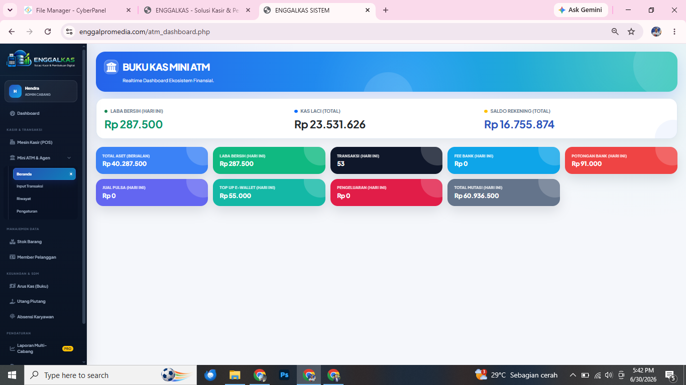 Preview desktop Buku Kas Mini ATM ENGGALKAS